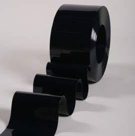 PVC Strips - Black-Smooth 2mm x 200mm x 50mtr