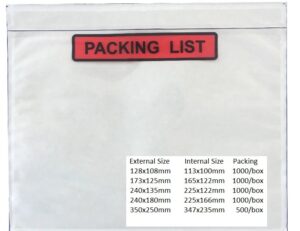 Envelopes - Packing List (Printed)